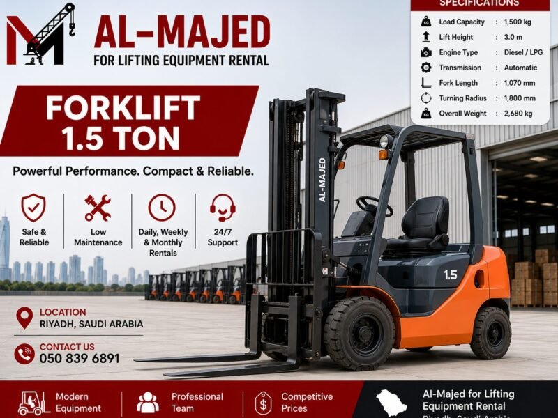 1.5-Ton Forklift for Rent
