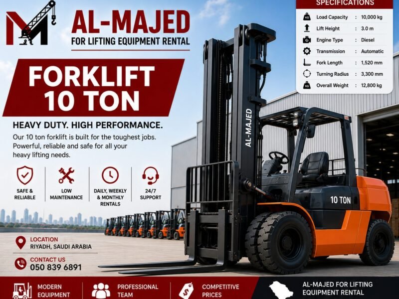 10-Ton Forklift for Rent