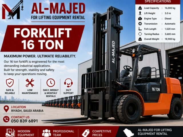 16-Ton Forklift for Rent
