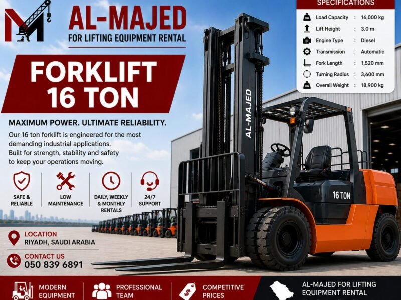 16-Ton Forklift for Rent
