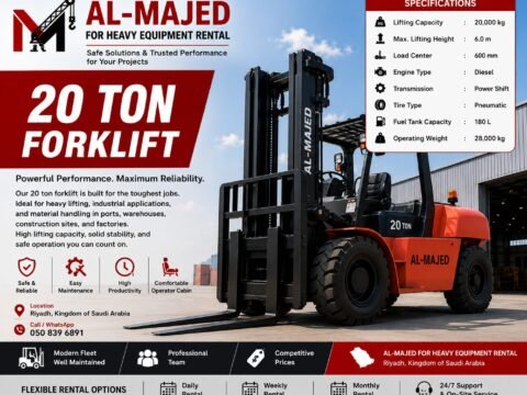 20-Ton Forklift for Rent