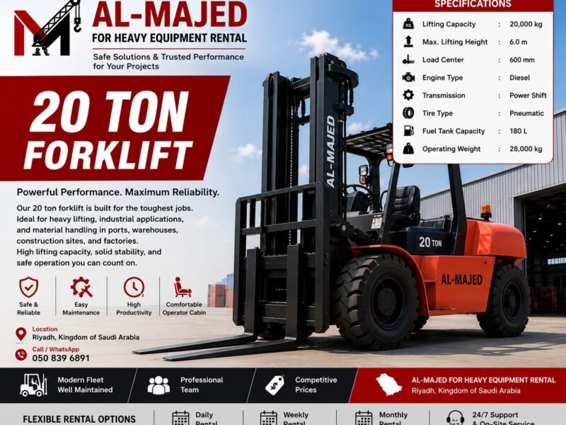 20-Ton Forklift for Rent
