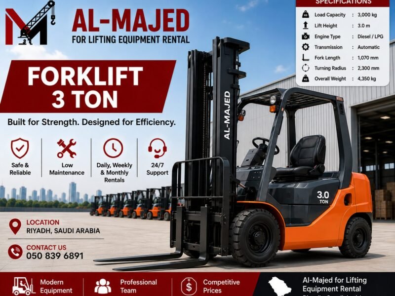 3-Ton Forklift for Rent