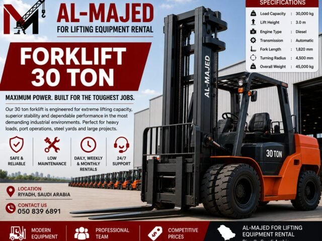 30-Ton Forklift for Rent