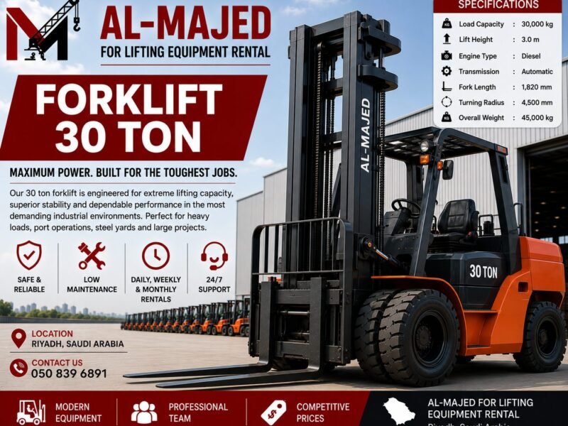 30-Ton Forklift for Rent