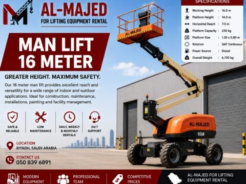 16m Man Lift for Rent