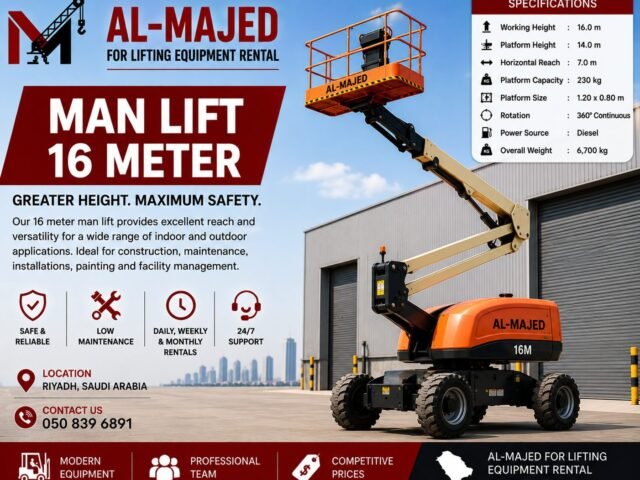 16m Man Lift for Rent
