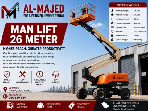 26m Man Lift for Rent