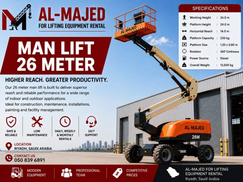 26m Man Lift for Rent