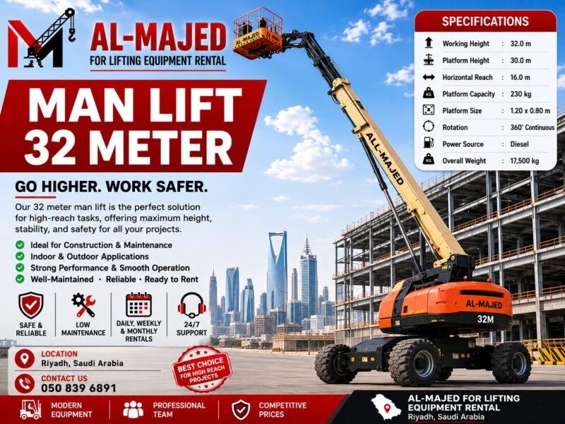 32m Man Lift for Rent