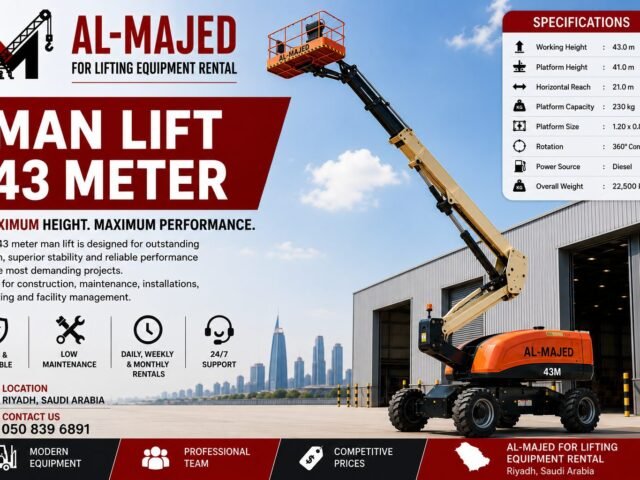 43m Man Lift for Rent
