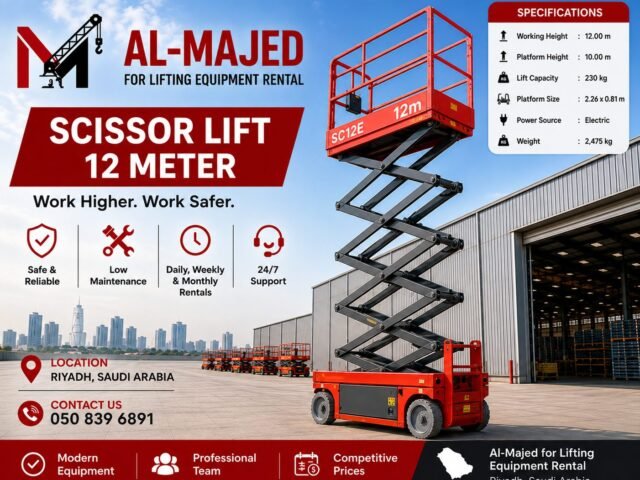 12m Scissor Lift for Rent