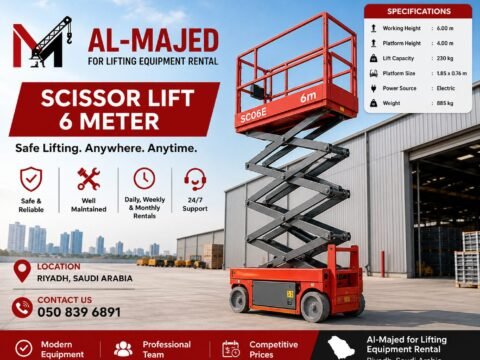 6m Scissor Lift for Rent