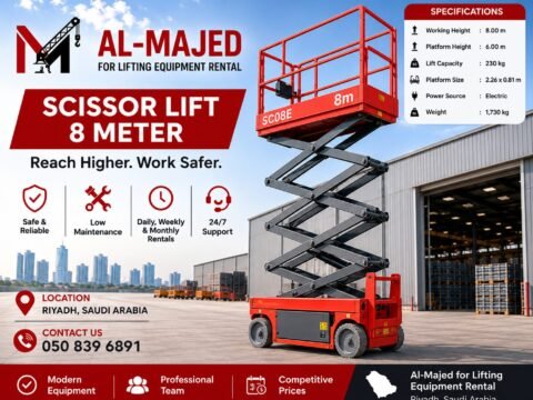8m Scissor Lift for Rent
